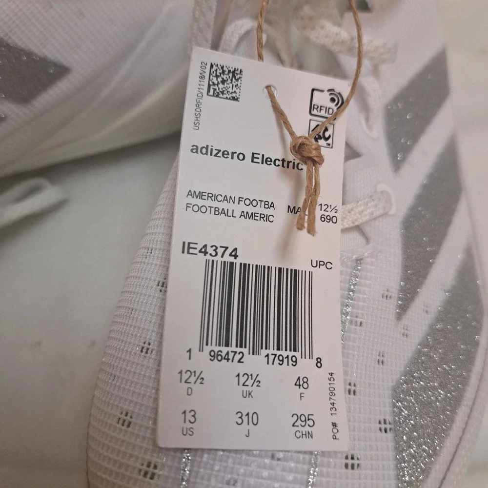 Adidas Adizero Electric Men's White Silver IE4374‎ Football Cleats Size 13 New